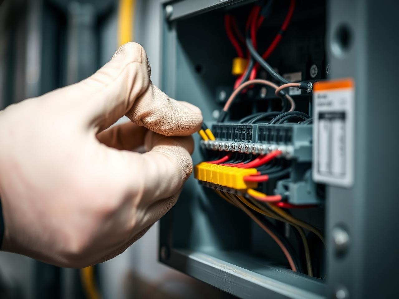 Electrician at work